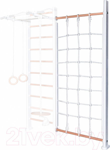 Изображение товара Детский спортивный комплекс Perfetto Sport Verticale In Legno Con Rete Bianco-naturale / PS-134 (стойка с сеткой)