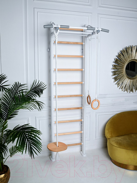 Изображение товара Детский спортивный комплекс Perfetto Sport Scala In Legno Bianco-naturale / PS-112