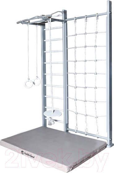 Изображение товара Детский спортивный комплекс Perfetto Sport Scala In Legno Con Rete Grigio / PS-124