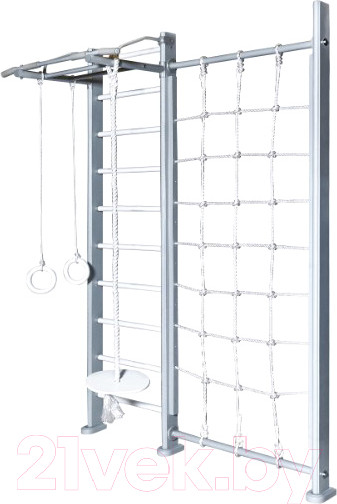Изображение товара Детский спортивный комплекс Perfetto Sport Scala In Legno Con Rete Grigio / PS-124