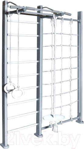 Изображение товара Детский спортивный комплекс Perfetto Sport Scala In Legno Con Rete Grigio / PS-124