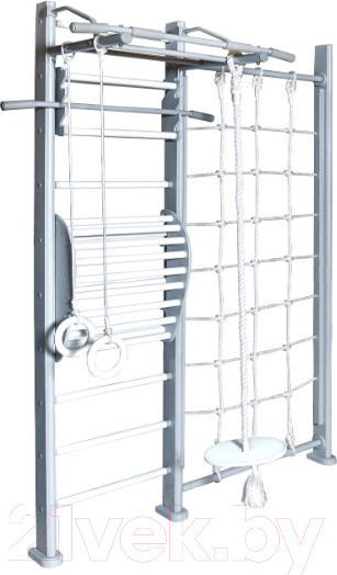Изображение товара Детский спортивный комплекс Perfetto Sport Scala In Legno Con Rete 1 Grigio / PS-127