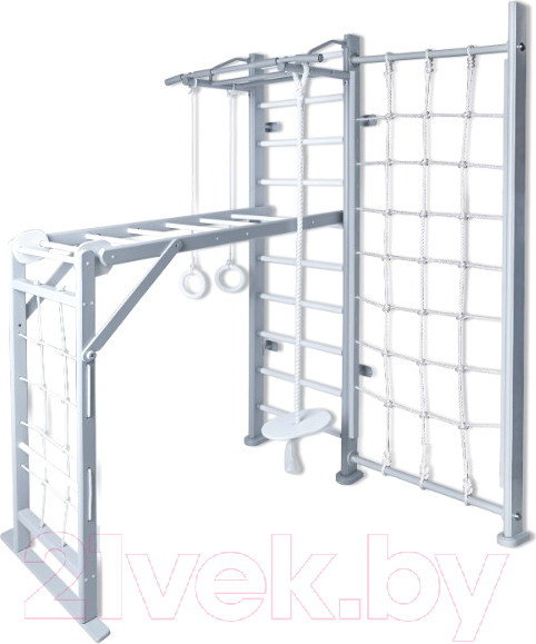 Изображение товара Детский спортивный комплекс Perfetto Sport Scala In Legno Con Rete 2 Grigio / PS-130