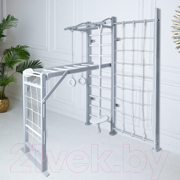 Изображение товара Детский спортивный комплекс Perfetto Sport Scala In Legno Con Rete 2 Grigio / PS-130