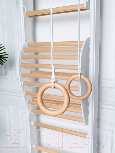 Изображение товара Детский спортивный комплекс Perfetto Sport Scala In Legno 1 Bianco-naturale / PS-115