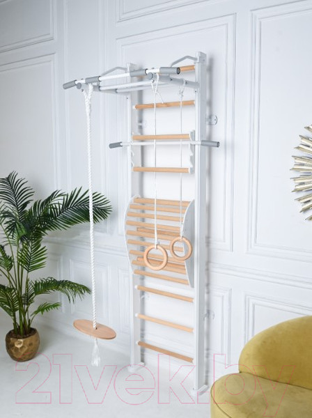 Изображение товара Детский спортивный комплекс Perfetto Sport Scala In Legno 1 Bianco-naturale / PS-115