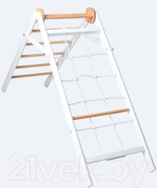 Изображение товара Детский спортивный комплекс Perfetto Sport Scala In Legno 2 Bianco-naturale / PS-118