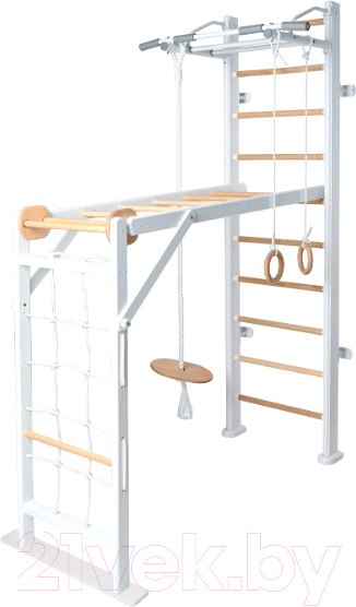 Изображение товара Детский спортивный комплекс Perfetto Sport Scala In Legno 2 Bianco-naturale / PS-118