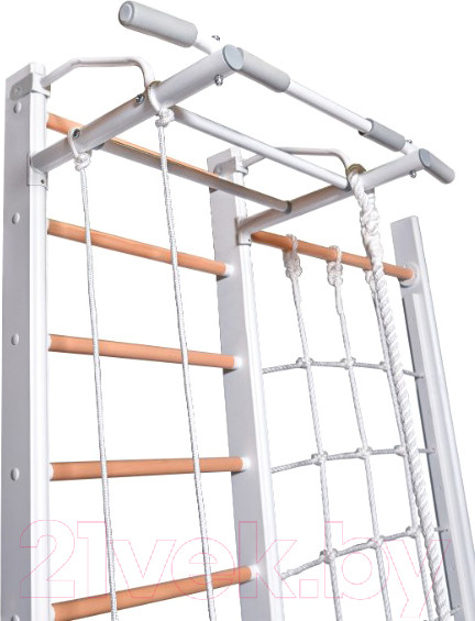 Изображение товара Детский спортивный комплекс Perfetto Sport Scala In Legno Con Rete Bianco-naturale / PS-125