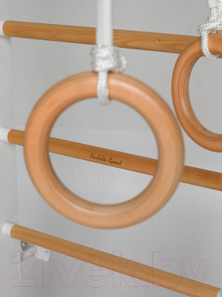 Изображение товара Детский спортивный комплекс Perfetto Sport Scala In Legno Con Rete 1 Bianco-naturale / PS-128
