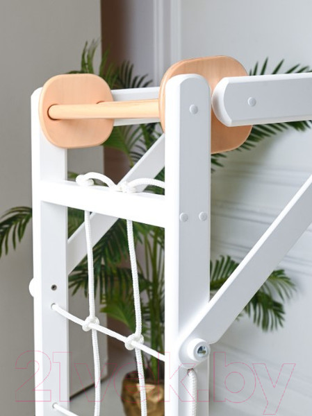 Изображение товара Детский спортивный комплекс Perfetto Sport Scala In Legno Con Rete 2 Bianco-naturale / PS-131