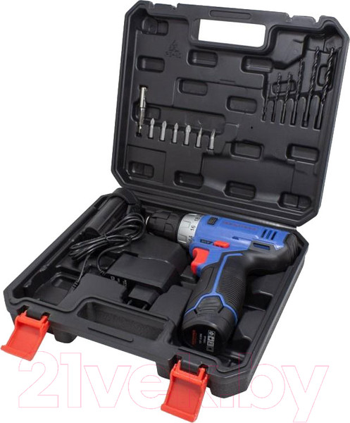 Изображение товара Аккумуляторная дрель-шуруповерт RockForce BT-CD11-A1 12V (с набором аксессуаров)