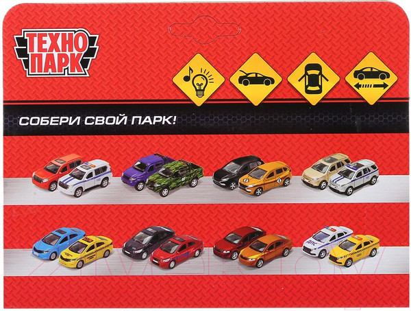 Изображение товара Автомобиль игрушечный Технопарк ГАЗ-2402 Волга Скорая / 2402-12SLAMB-WH