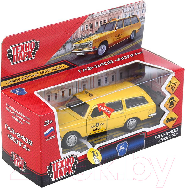 Изображение товара Автомобиль игрушечный Технопарк ГАЗ-2402 Волга Такси / 2402-12SLTAX-YE