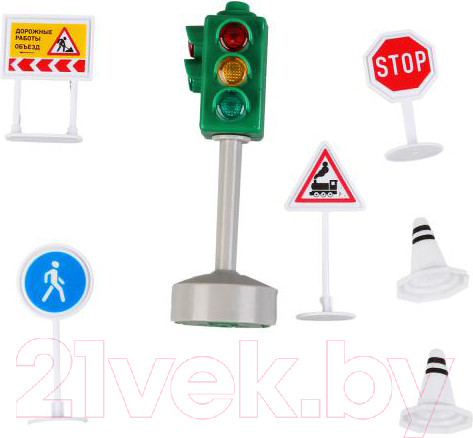 Изображение товара Игровой набор Технопарк Светофор с дорожными знаками / JLTRAF-LIG-SET1