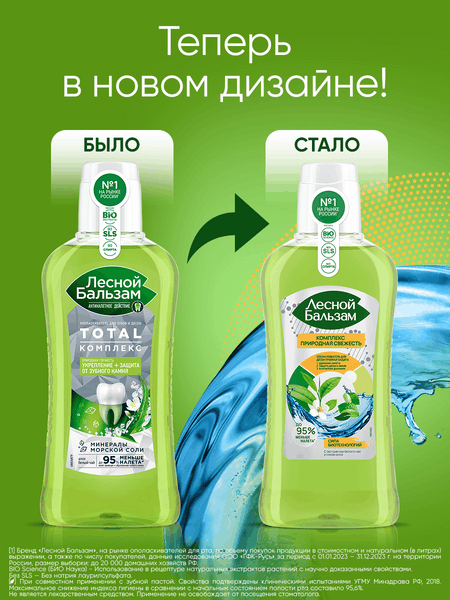 Изображение товара Ополаскиватель для полости рта Лесной бальзам Природная свежесть  (400мл)