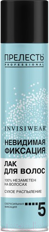 Изображение товара Лак для укладки волос Прелесть Professional Invisiwear Сверхсильной фиксации  (300мл)