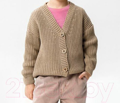 Изображение товара Кофта для малышей Amarobaby Knit / AB-OD21-KNIT19/03-98 (бежевый, р.98)