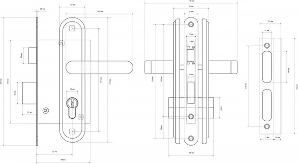 Изображение товара Замок врезной Стандарт ЗВ4-7.03С (золото)