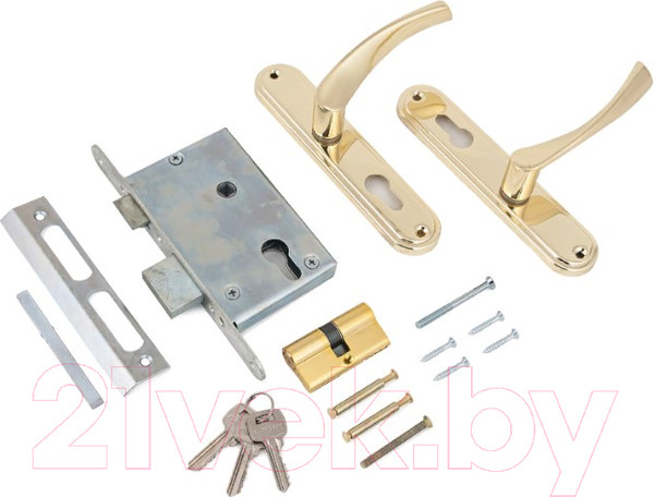 Изображение товара Замок врезной Стандарт ЗВ4-7.04С (золото)