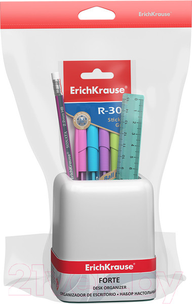 Изображение товара Настольный набор Erich Krause Forte. Pastel Mint / 55727 (белый/мятный)