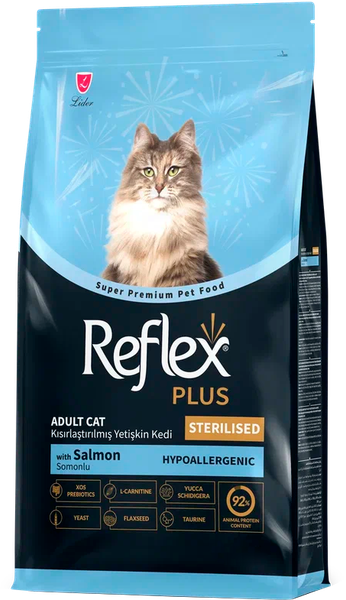 Изображение товара Сухой корм для кошек Reflex Plus Для стерилизованных кошек с лососем (8кг)