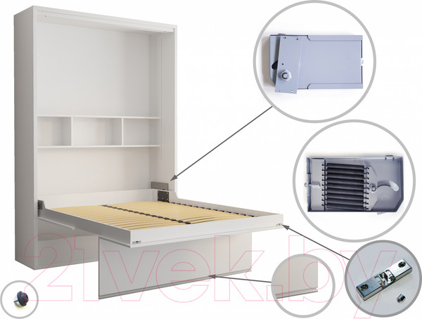 Изображение товара Шкаф-кровать трансформер Макс Стайл Falcon 36мм 140x200 (дуб корбридж натуральный Н3395 ST12)