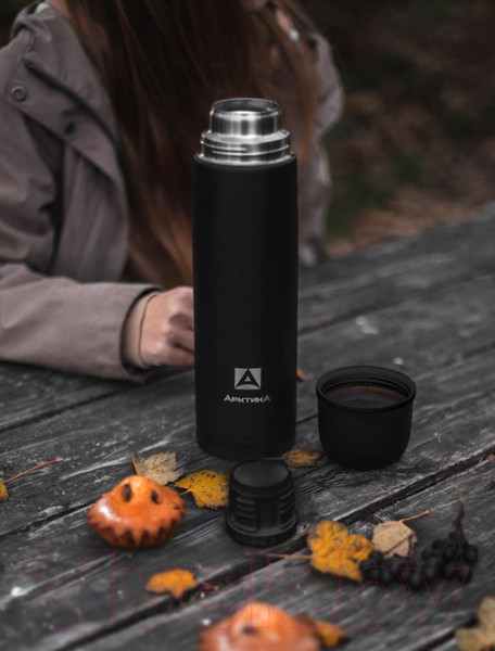 Изображение товара Термос для напитков Арктика 102-1000 (черный матовый)