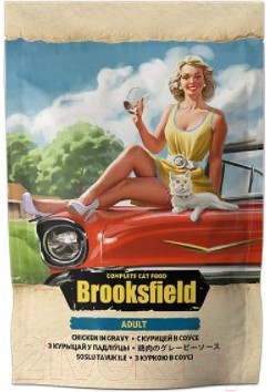 Изображение товара Влажный корм для кошек Brooksfield Adult Cat Chicken курица в соусе / 5657002 (85г)