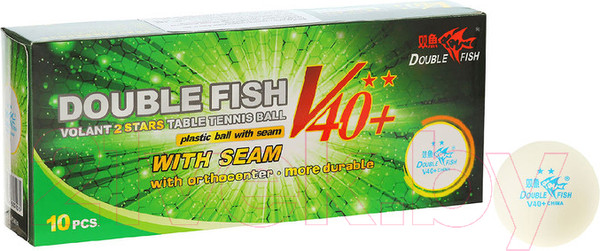 Изображение товара Набор мячей для настольного тенниса Double Fish Two star 2 Volant V211F (10шт)