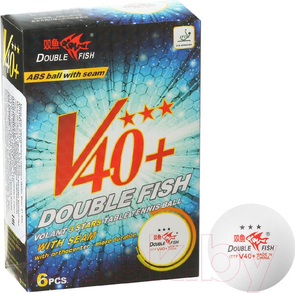 Изображение товара Набор мячей для настольного тенниса Double Fish Three star 3 Volant A110F (6шт)