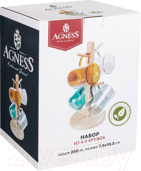 Изображение товара Набор кружек Agness 249-200 (4шт)