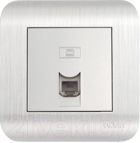 Изображение товара Розетка Luxar Deco RJ-11 / 10.048.03 (серебристый)