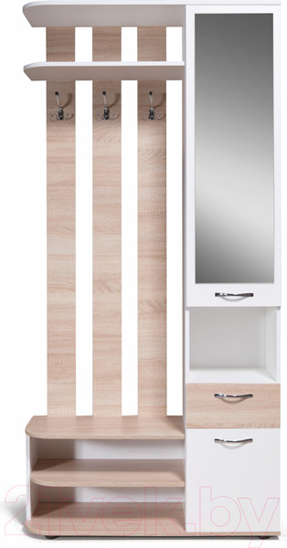 Изображение товара Секция в прихожую Мебель-Класс Беркли правый (белый/дуб сонома)