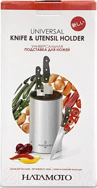 Изображение товара Подставка для ножей Hatamoto PWBS-15D-SLV