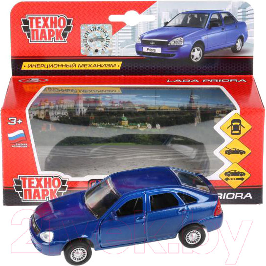 Изображение товара Масштабная модель автомобиля Технопарк Lada Priora Хэтчбек / SB-18-22-LP(BU)WB (синий)