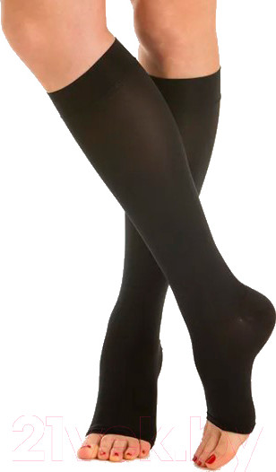 Изображение товара Гольфы компрессионные Польза 3001 ниже колена 1 кл.к. (р.5 (XL), рост2, черный)