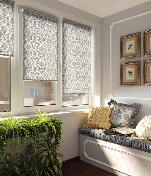 Изображение товара Рулонная штора LEGRAND Дамаск 160x175 / 58 073 009 (серебро)