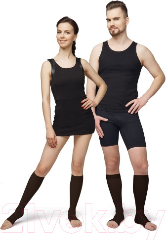 Изображение товара Гольфы компрессионные Польза 3001 ниже колена 2 кл.к. (р.2 (S), рост2, черный)