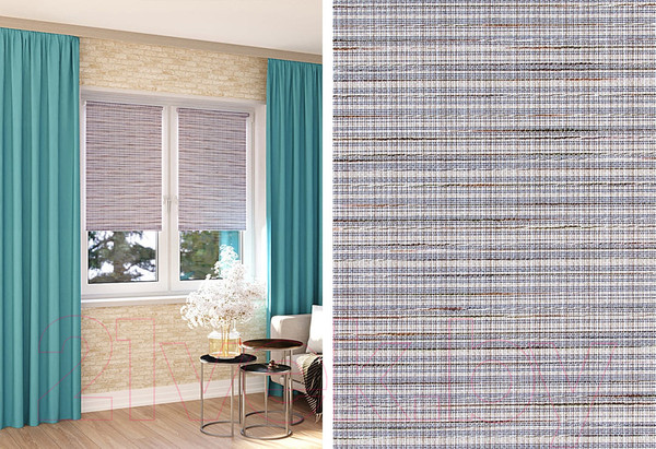 Изображение товара Рулонная штора LEGRAND Меланж 66x175 / 58 069 588 (синий)