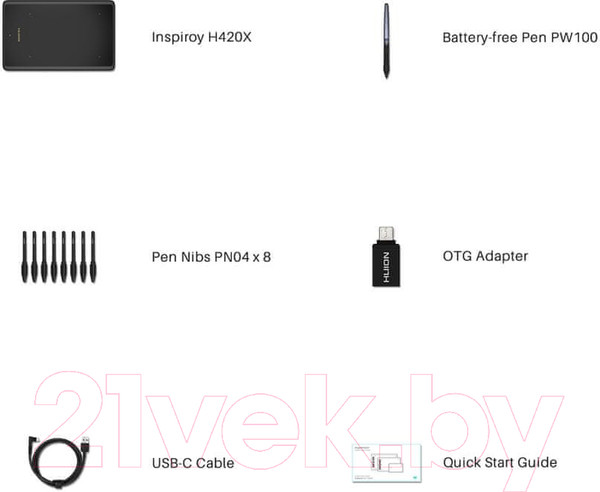 Изображение товара Графический планшет Huion Inspiroy H420X