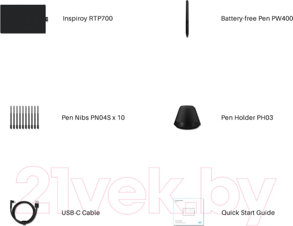 Изображение товара Графический планшет Huion Inspiroy RTP-700 (черный)