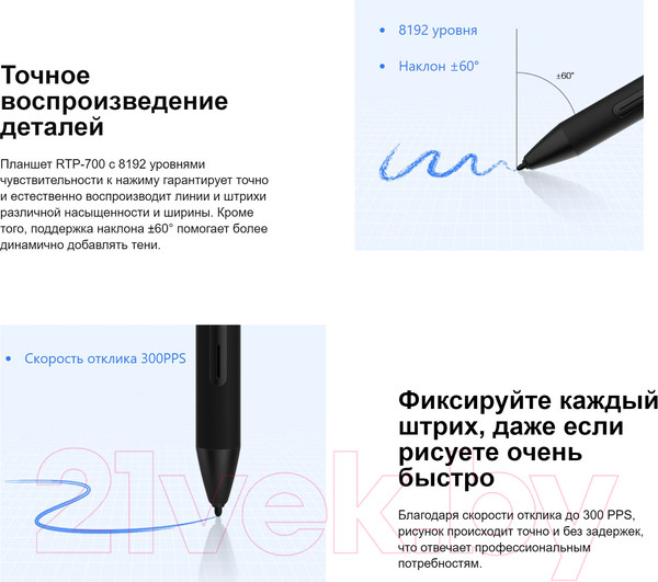 Изображение товара Графический планшет Huion Inspiroy RTP-700 (черный)