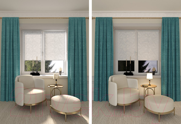 Изображение товара Рулонная штора LEGRAND Севилия 61.5x175 / 58 080 853 (серебро)