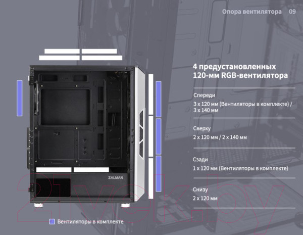 Изображение товара Корпус для компьютера Zalman i3 Neo (черный, без БП)