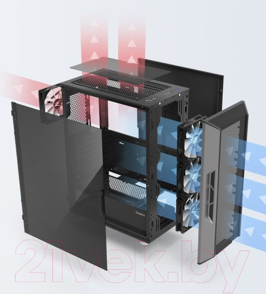 Изображение товара Корпус для компьютера Zalman i3 Neo (черный, без БП)