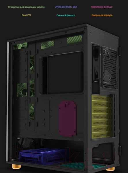 Изображение товара Корпус для компьютера Zalman i3 Neo (черный, без БП)