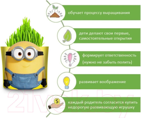 Изображение товара Набор для выращивания растений Вырасти меня Миньоны Отто / hpd-16