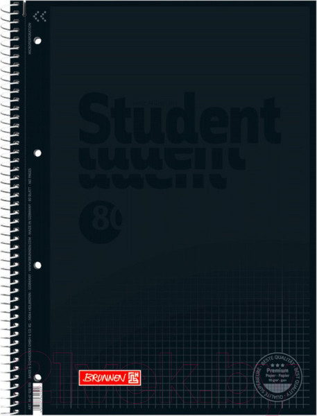 Изображение товара Блокнот Brunnen А4 Спираль сбоку / 67 928 190 (80л, клетка)