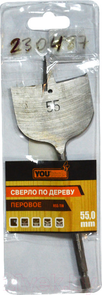 Изображение товара Сверло Yourtools 55мм По дереву Перовое